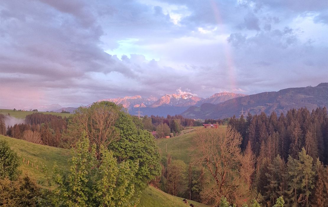 Alpenpanorama am Ferienhof Weitblick